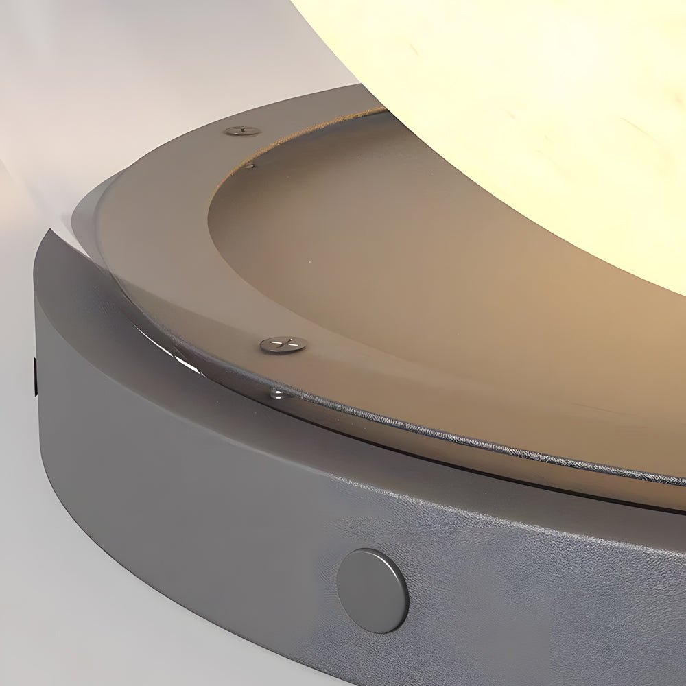 Modern Lunar Post Light Outdoor Waterproof Globe Garden Lantern