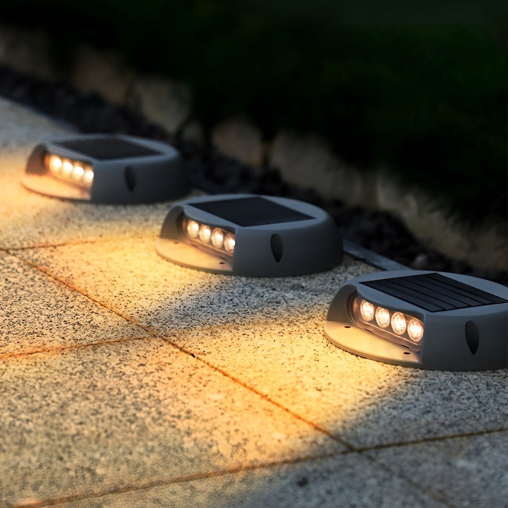 Solar LED Step Lights Outdoor Waterproof Flush Mount Stairway