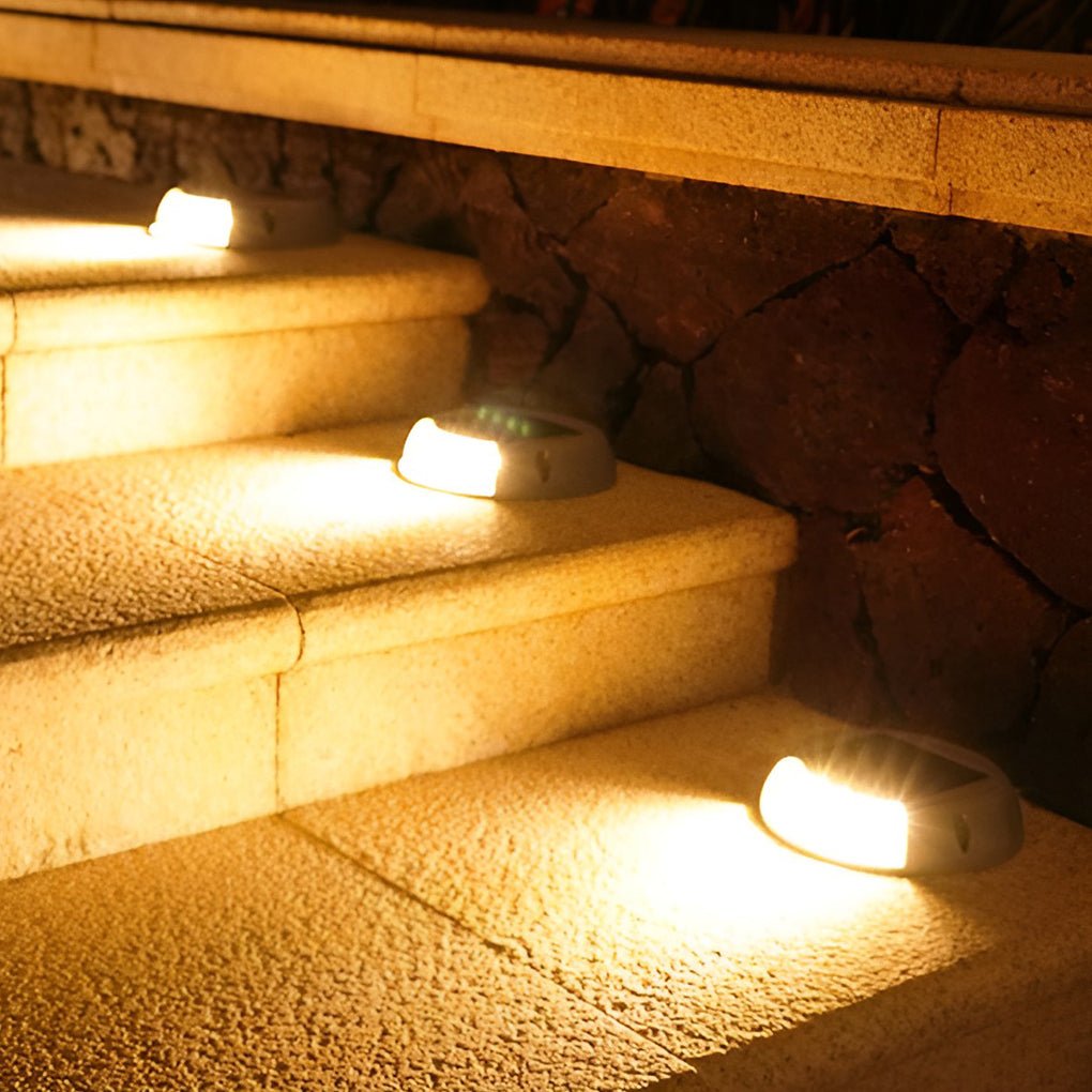 Solar LED Step Lights Outdoor Waterproof Flush Mount Stairway