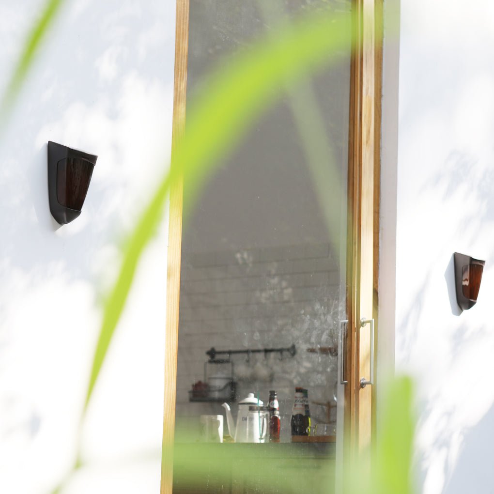 Solar LED Outdoor Wall Light with Flame Effect & Motion Sensor