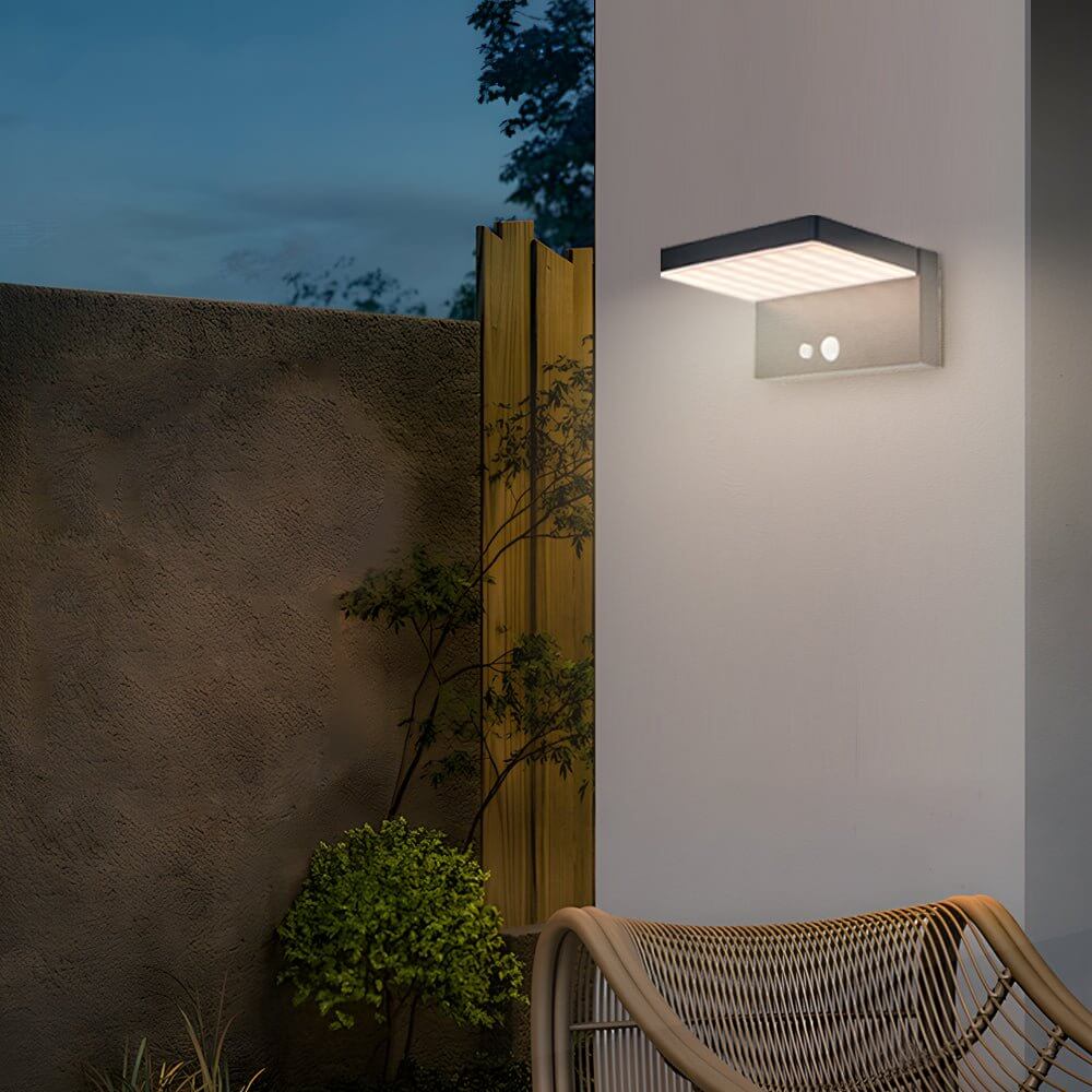 Solar LED Motion Sensor Wall Light – Modern Outdoor Security