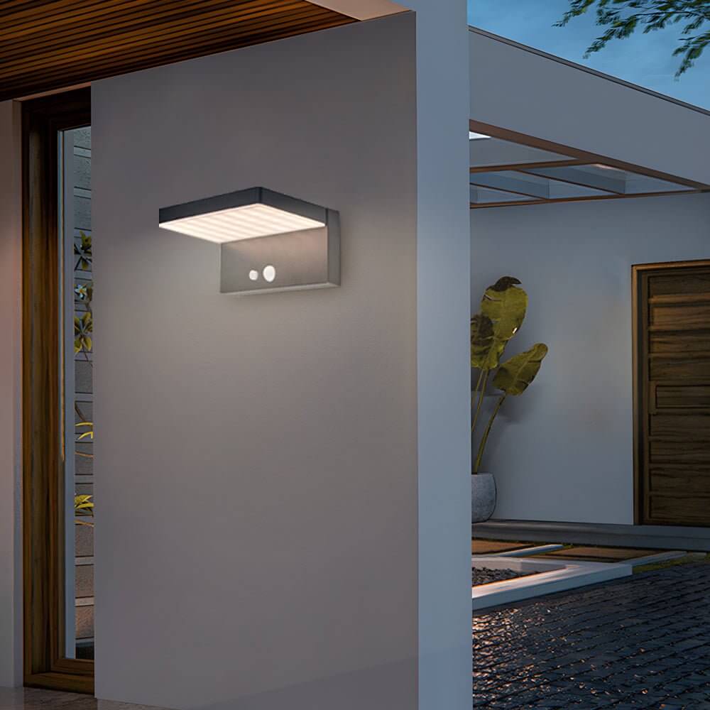 Solar LED Motion Sensor Wall Light – Modern Outdoor Security