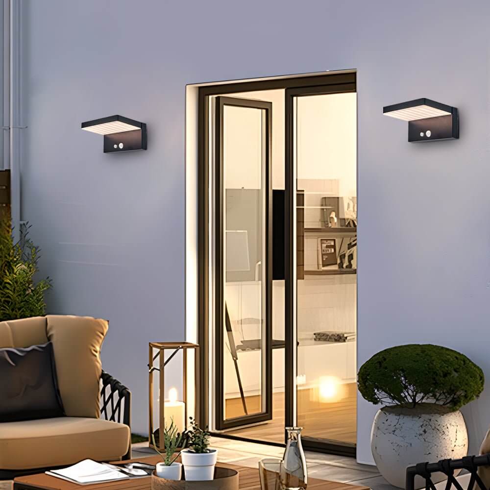 Solar LED Motion Sensor Wall Light – Modern Outdoor Security