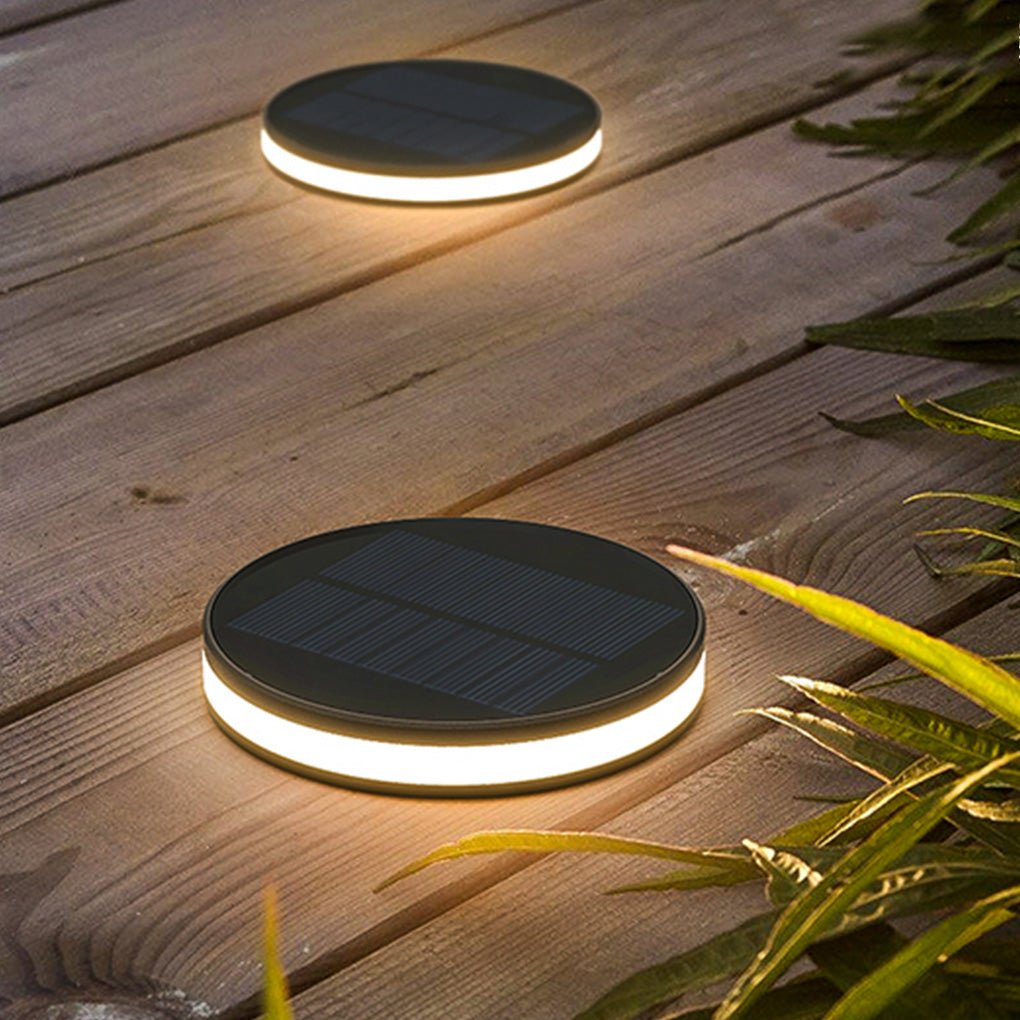 Solar LED Ground Dish Light – Waterproof Outdoor Landscape Lighting