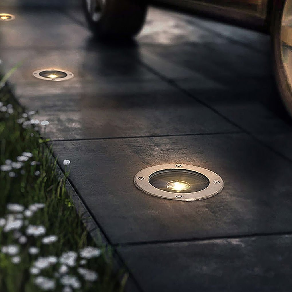 Solar LED Ground Dish Light – Waterproof Outdoor Landscape Lighting