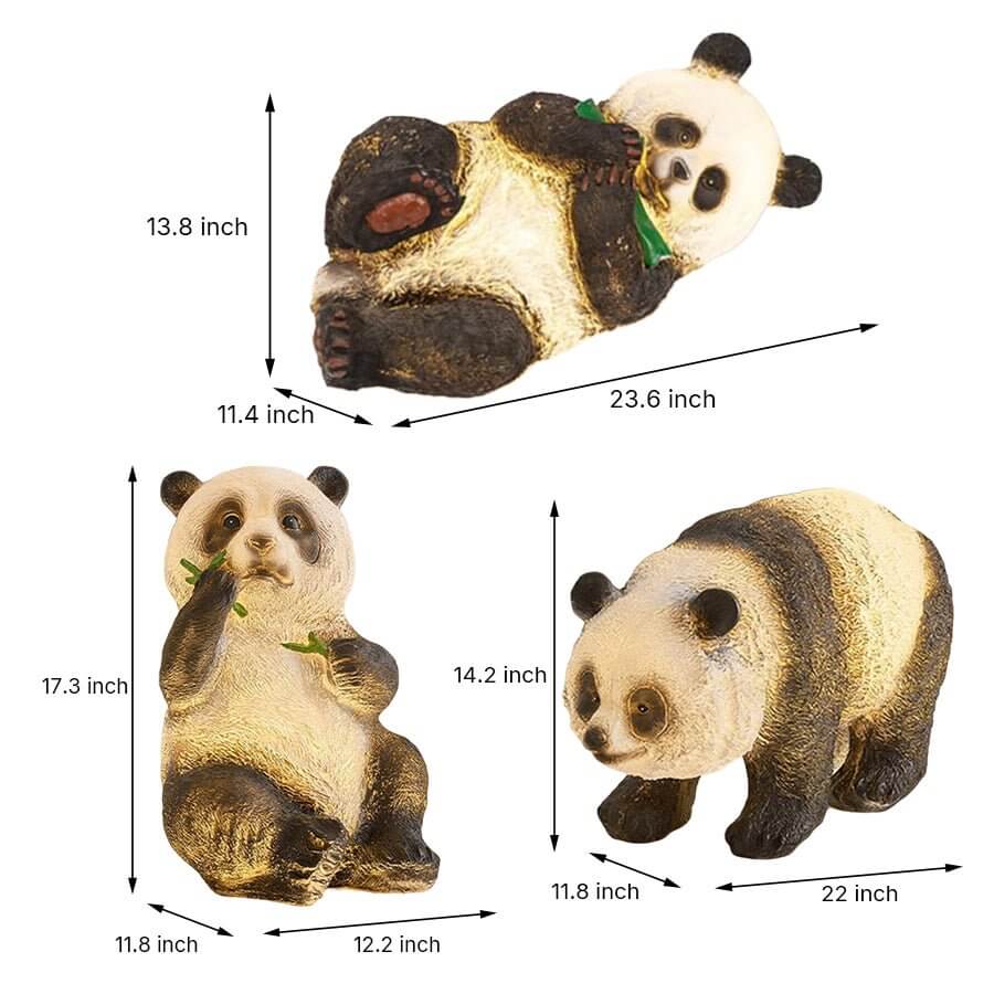 Solar Panda Garden Lamp Modern Outdoor Lawn Decor LED Lighting