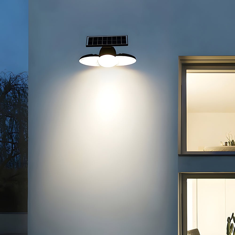 3-Head Solar Motion Security Light - Outdoor LED Wall Fixture