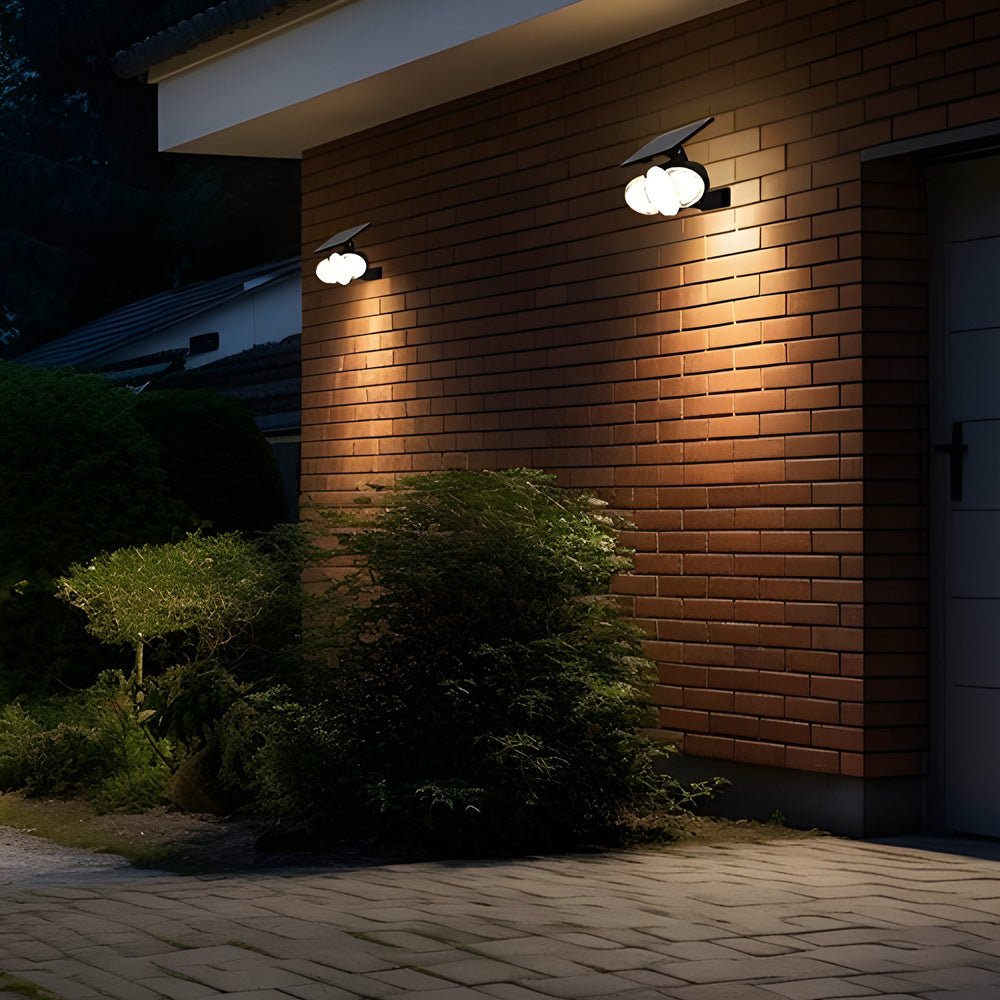 3-Head Solar Motion Security Light - Outdoor LED Wall Fixture