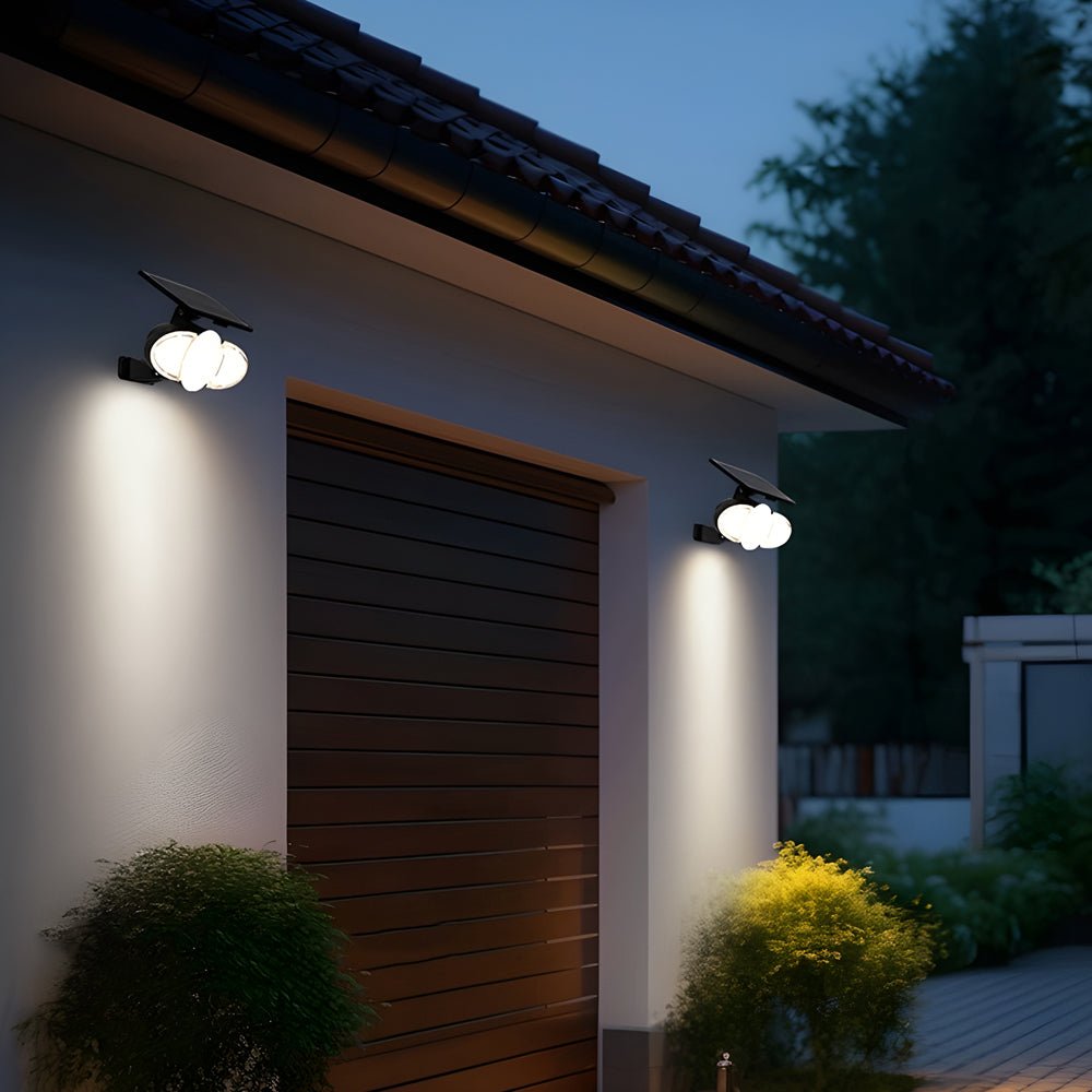 3-Head Solar Motion Security Light - Outdoor LED Wall Fixture