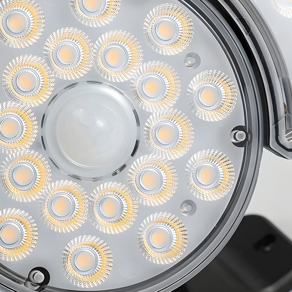 3-Head Solar Motion Security Light - Outdoor LED Wall Fixture