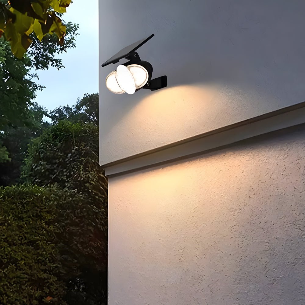 3-Head Solar Motion Security Light - Outdoor LED Wall Fixture