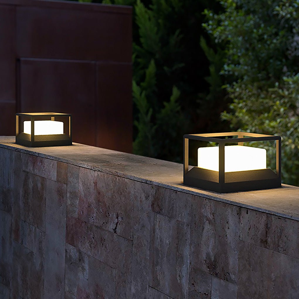 Solar LED Outdoor Post Light Waterproof Fence Landscape Lamp