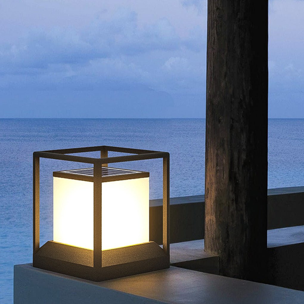 Solar LED Outdoor Post Light Waterproof Fence Landscape Lamp