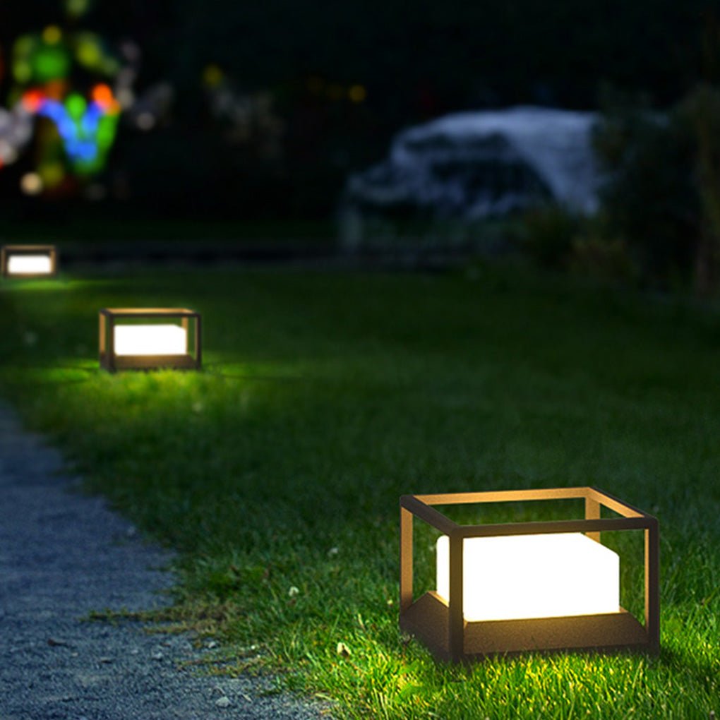 Solar LED Outdoor Post Light Waterproof Fence Landscape Lamp