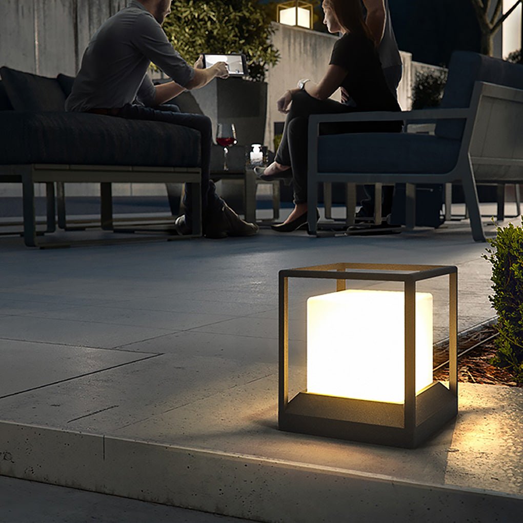 Solar LED Outdoor Post Light Waterproof Fence Landscape Lamp
