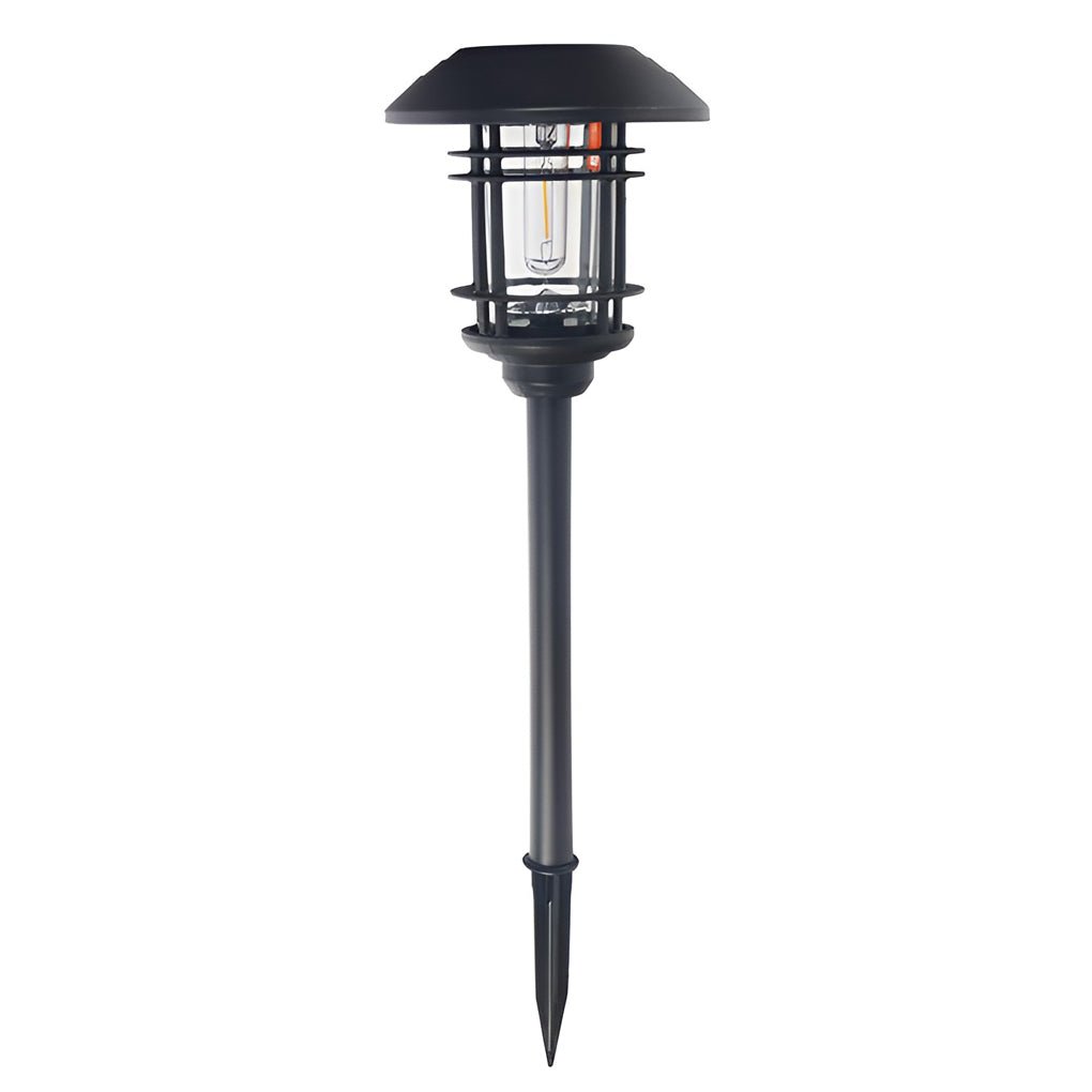 Solar Pathway Light with Stainless Steel and Glass Shade