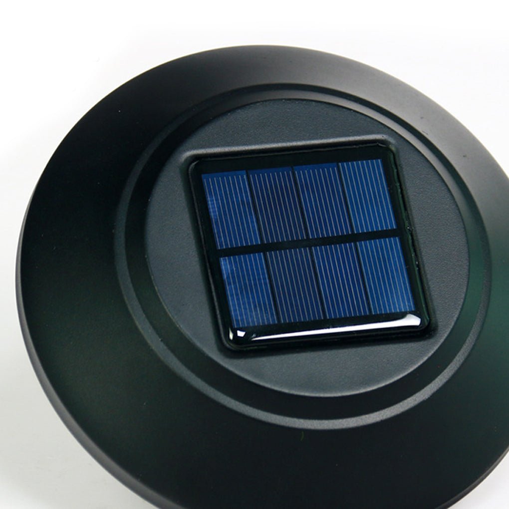 Modern Solar LED Post Light with Water Glass Lens - Aluminum