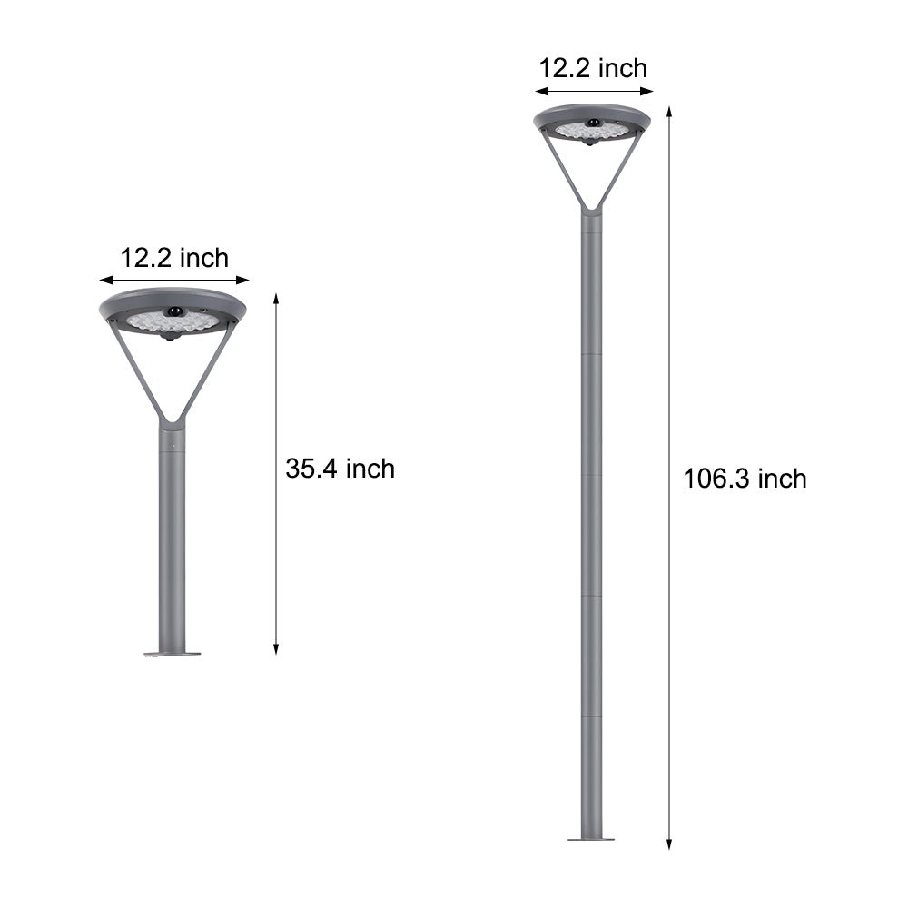 Solar Motion Sensor Post Light – Outdoor Garden Pole Light