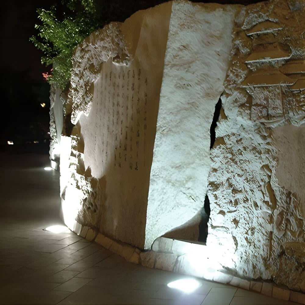 Solar Powered LED Ground Well Light - Modern Outdoor Path Lighting