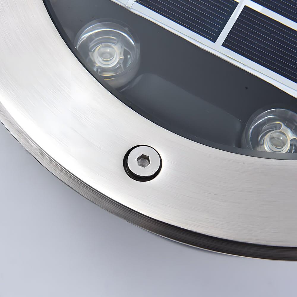 Solar Powered LED Ground Well Light - Modern Outdoor Path Lighting