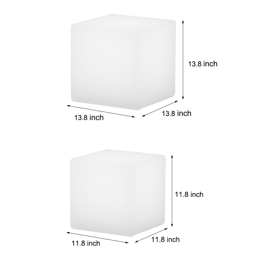 Solar LED Cube Outdoor Floor Light Modern Waterproof White