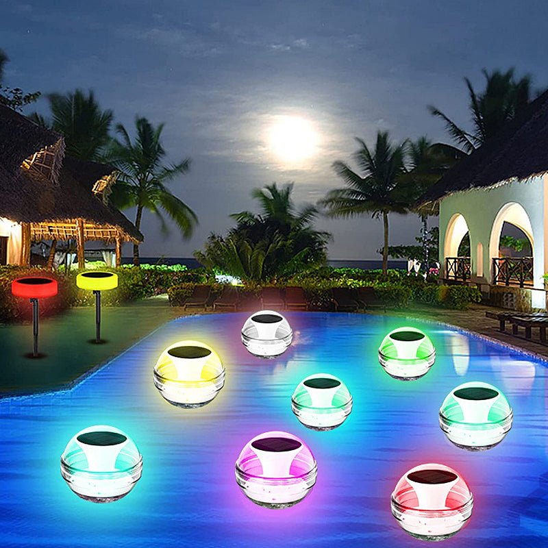RGB Dimmable Solar Floating Pool Light with Auto Sensor