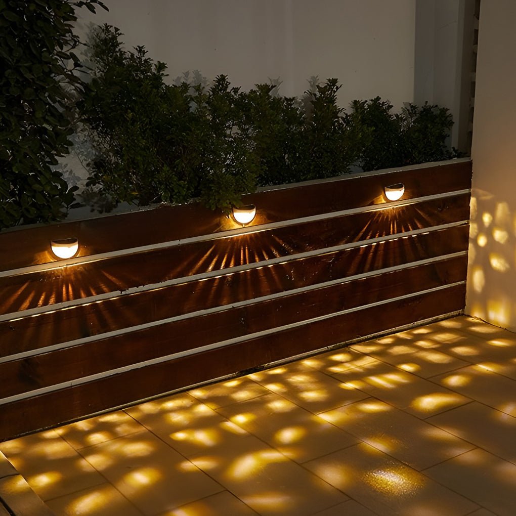 Solar LED Outdoor Step Lights - Warm White Wall Mounted (Set of 4)