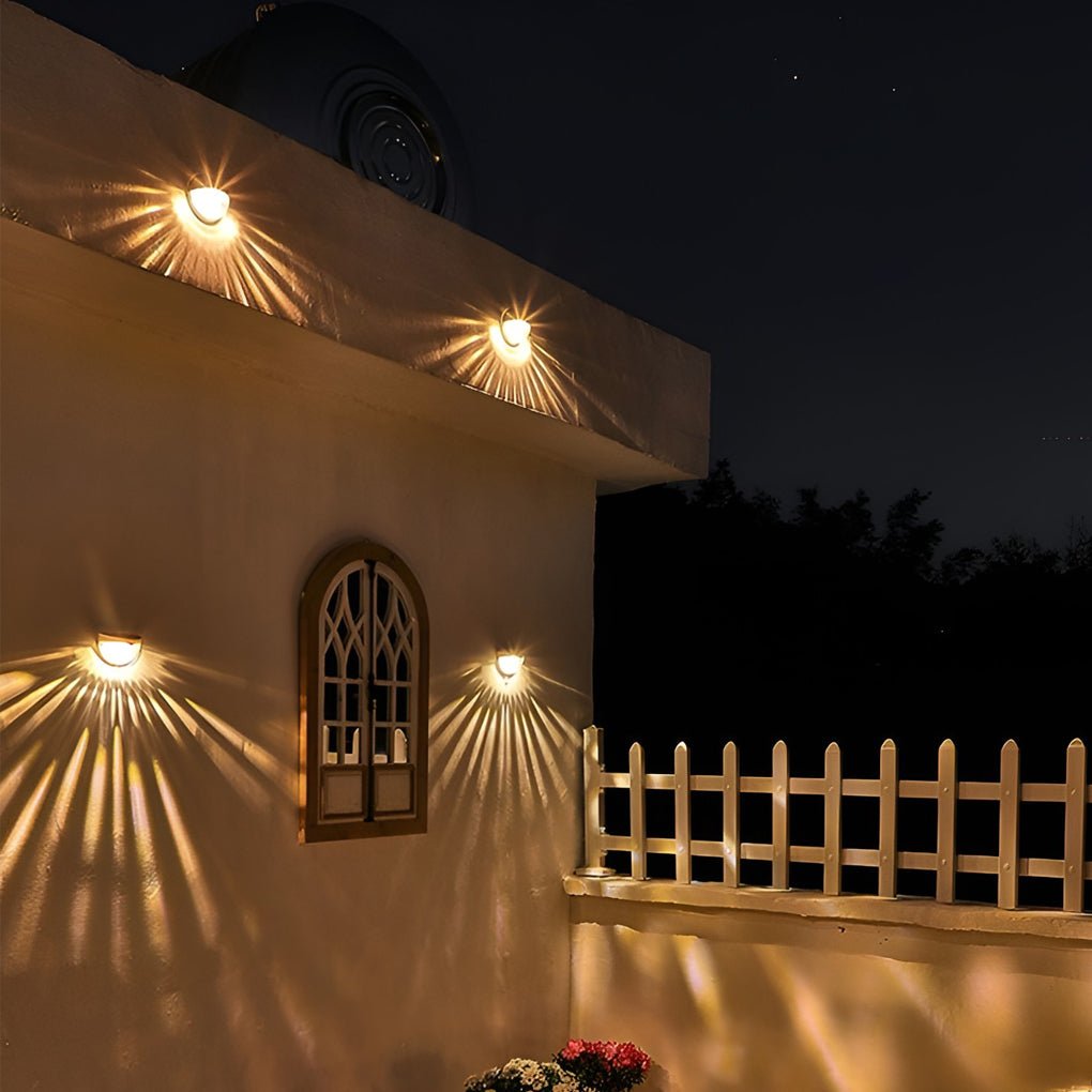 Solar LED Outdoor Step Lights - Warm White Wall Mounted (Set of 4)