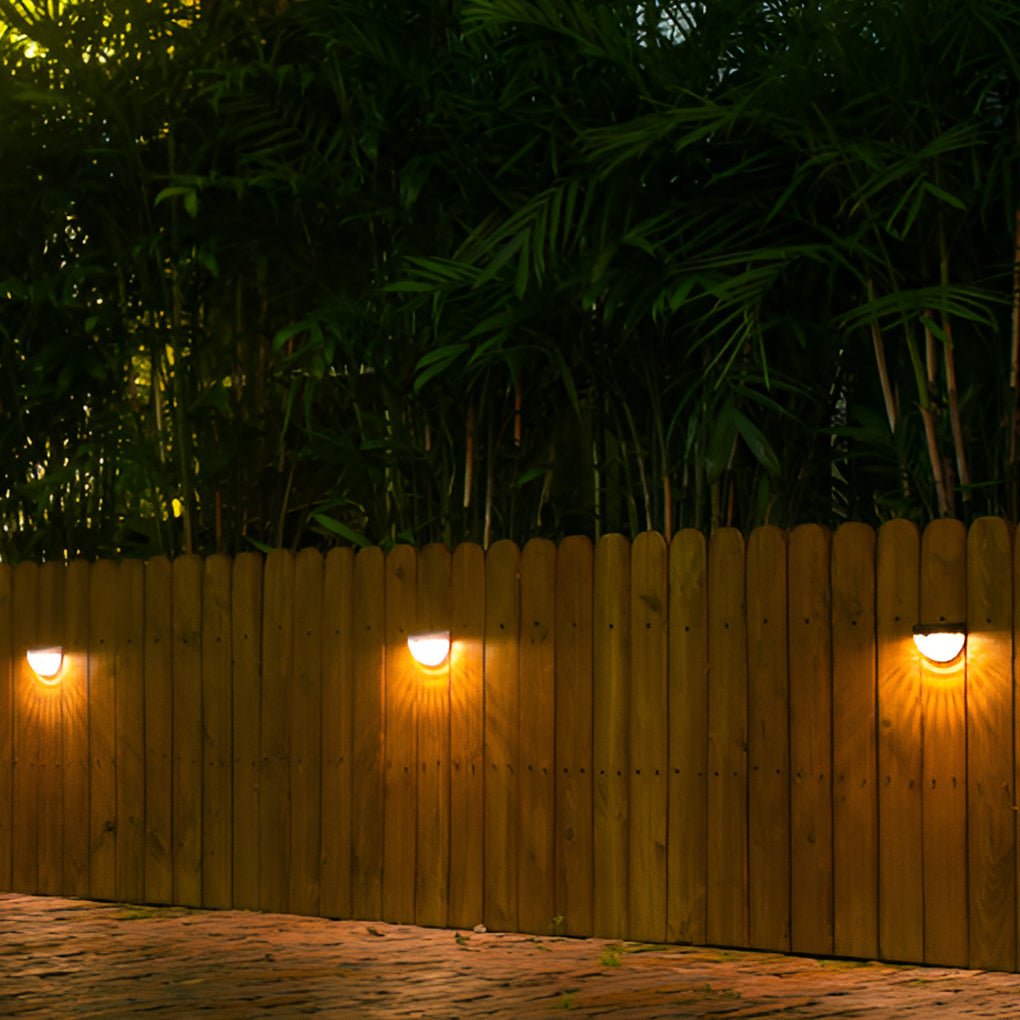 Solar LED Outdoor Step Lights - Warm White Wall Mounted (Set of 4)
