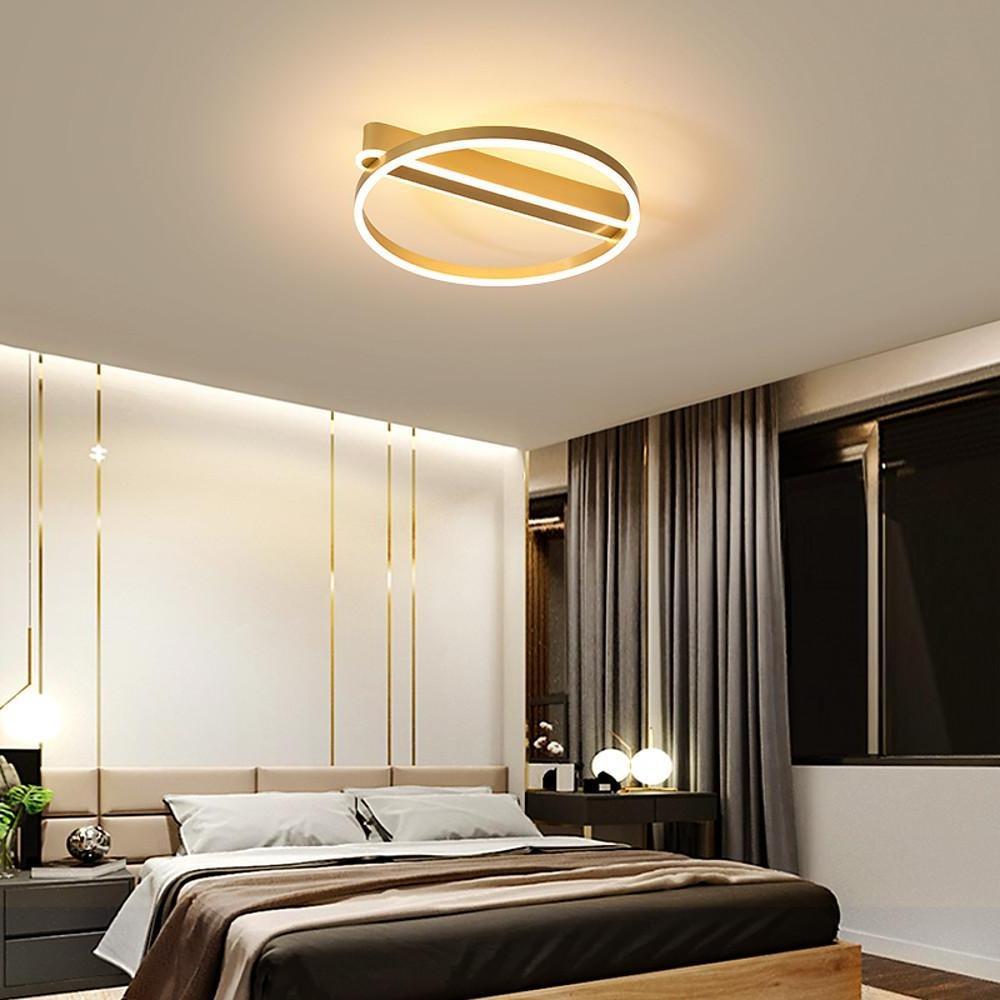 Circle Dimmable LED Flush Mount Ceiling Light Modern Aluminum