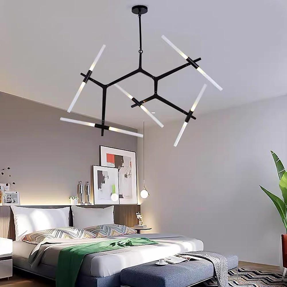 Modern Sputnik Chandelier 10-Light Glass Metal Pendant