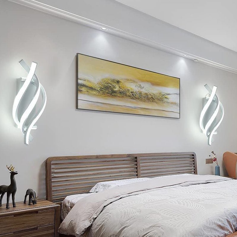 Spiral Modern LED Wall Sconce with 3-Step Dimming