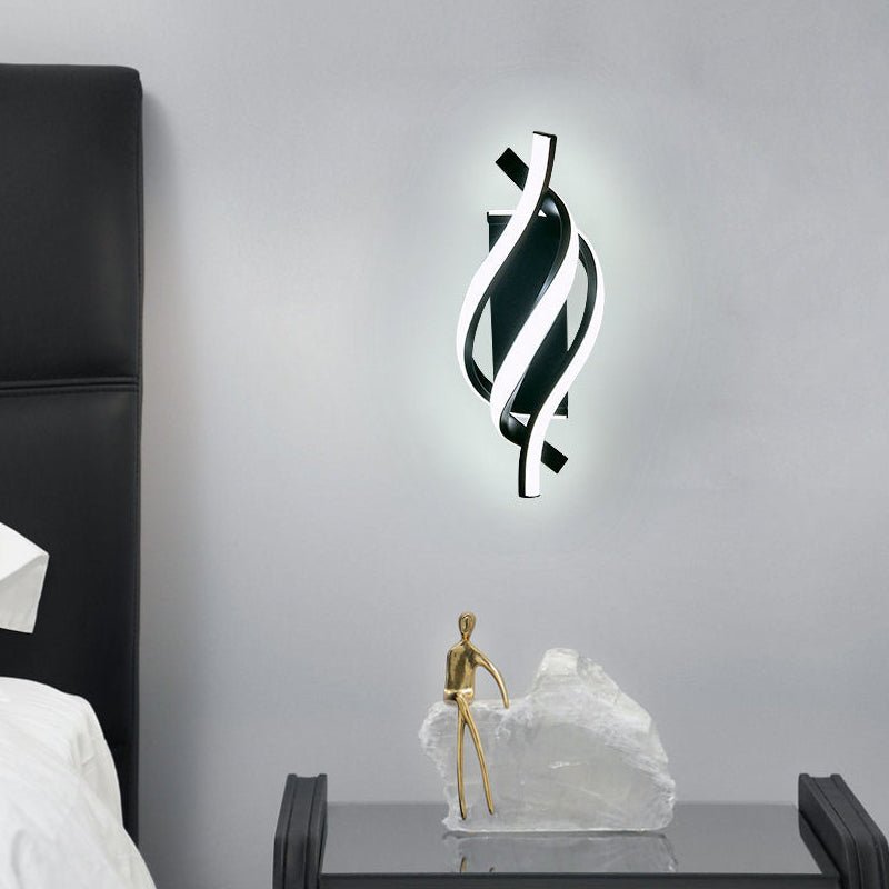 Spiral Modern LED Wall Sconce with 3-Step Dimming