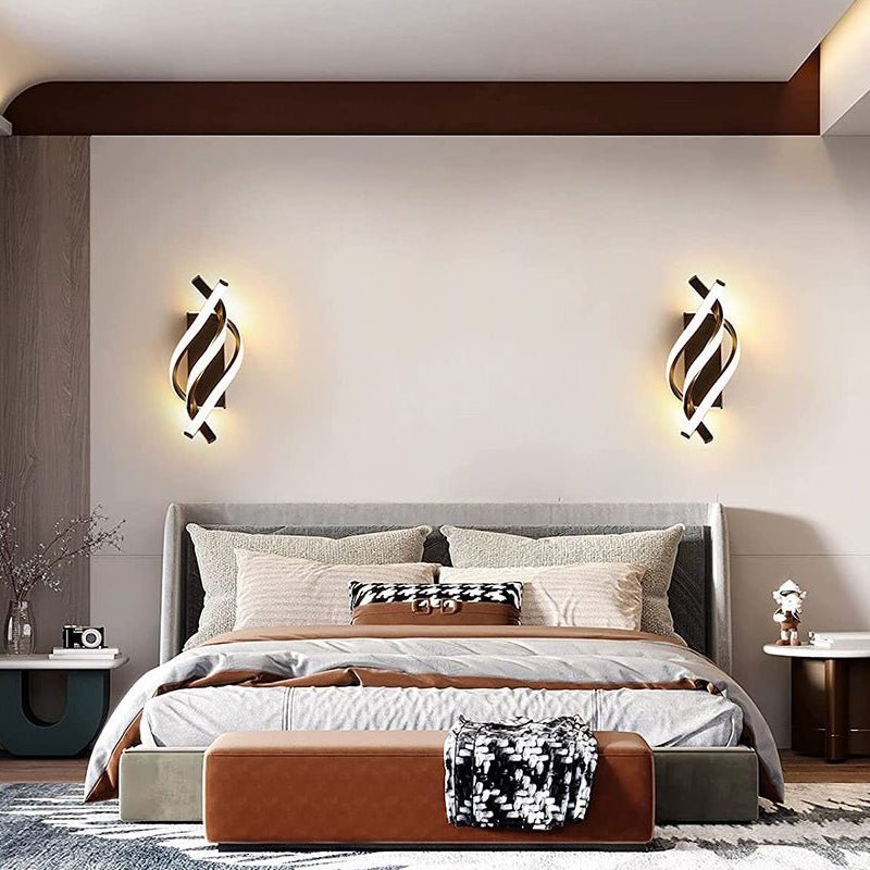 Spiral Modern LED Wall Sconce with 3-Step Dimming