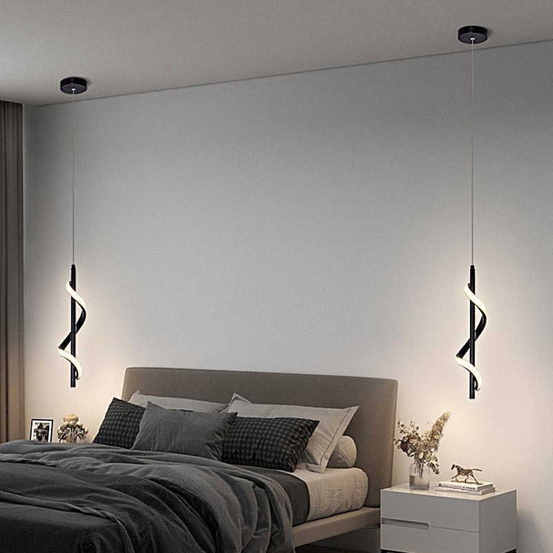 Modern Spiral LED Wall Sconce & Pendant Light with 3-Step Dimming