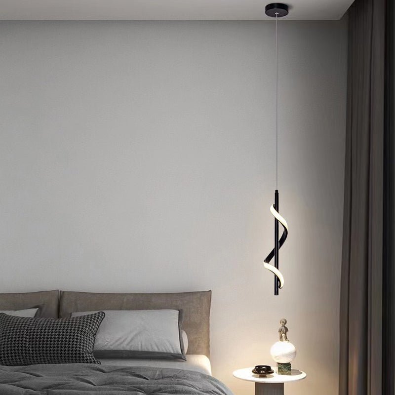 Modern Spiral LED Wall Sconce & Pendant Light with 3-Step Dimming