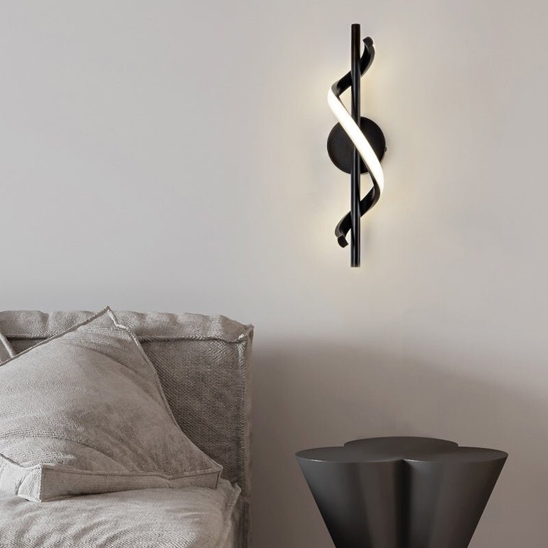 Modern Spiral LED Wall Sconce & Pendant Light with 3-Step Dimming
