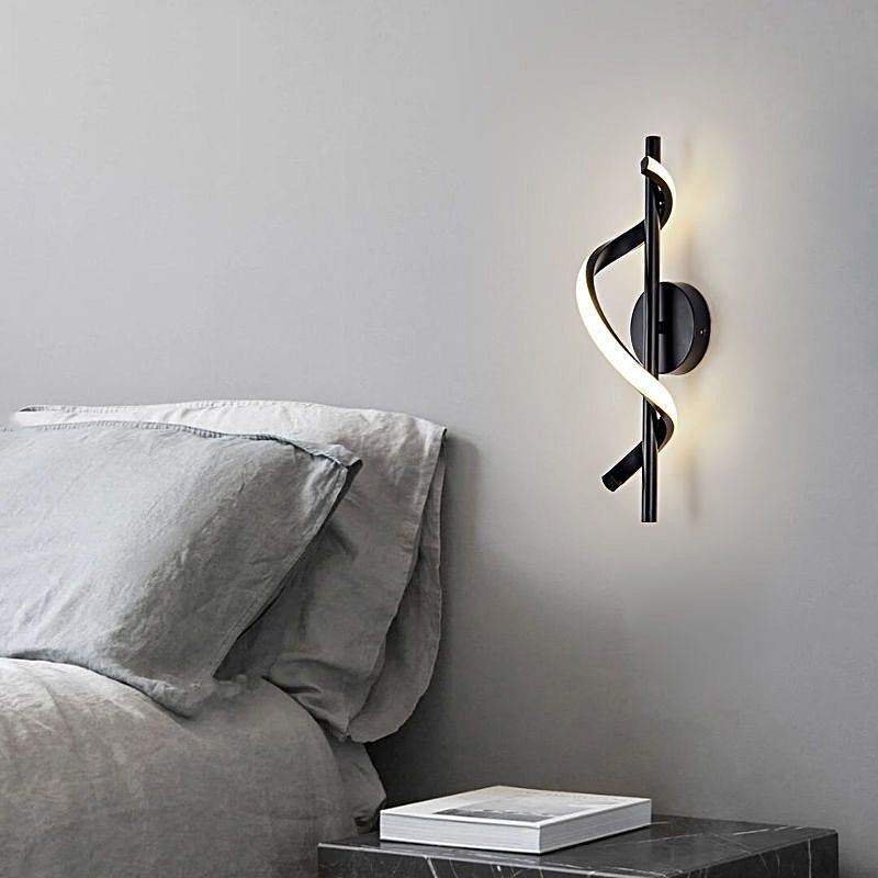 Modern Spiral LED Wall Sconce & Pendant Light with 3-Step Dimming