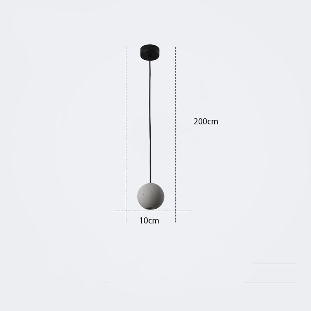 Vintage Ceramic Pendant Light with LED - Industrial Minimalist