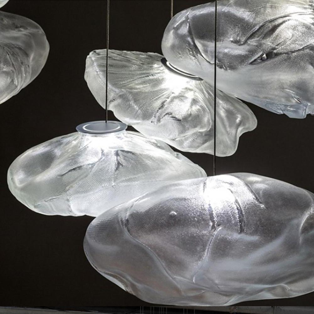Industrial Glass Bubble Staircase Pendant Light