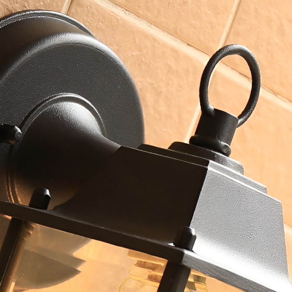 Square Glass Outdoor Wall Light | Industrial Waterproof Sconce