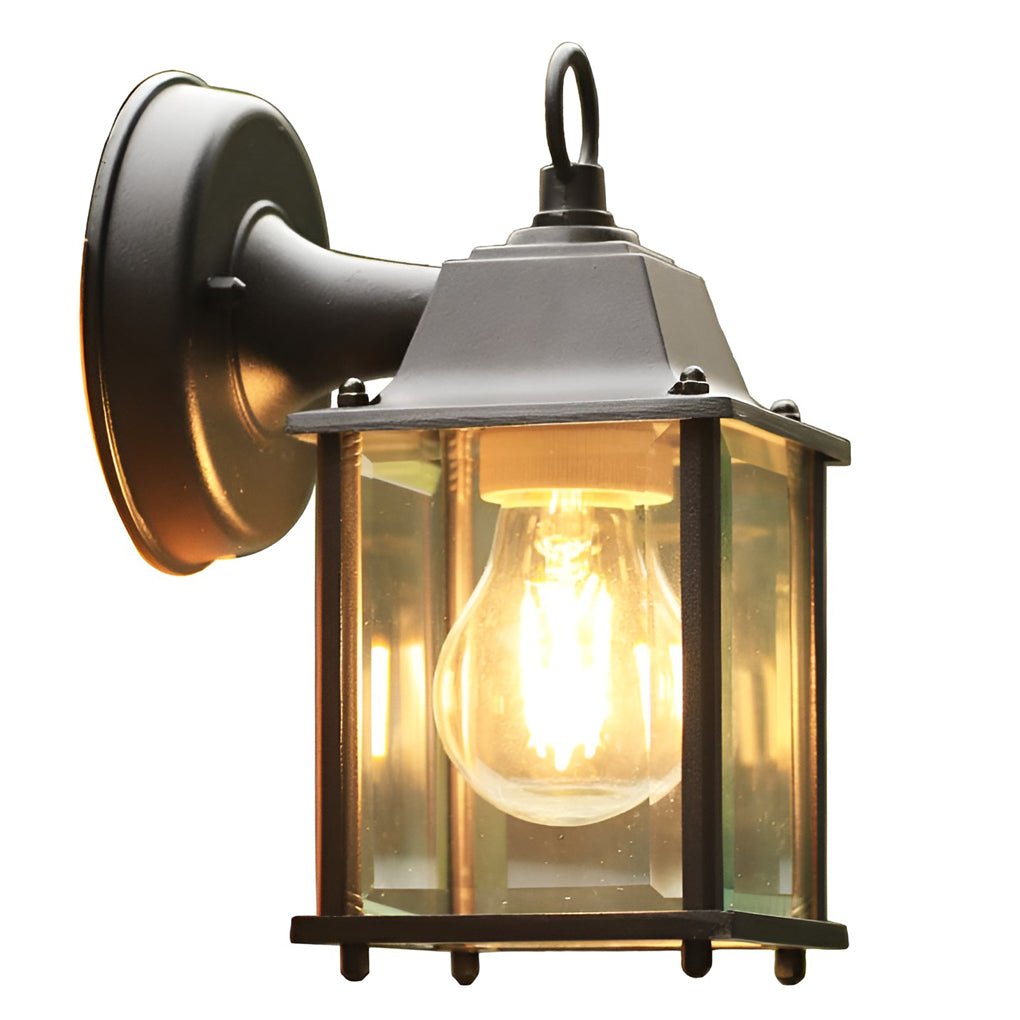 Square Glass Outdoor Wall Light | Industrial Waterproof Sconce