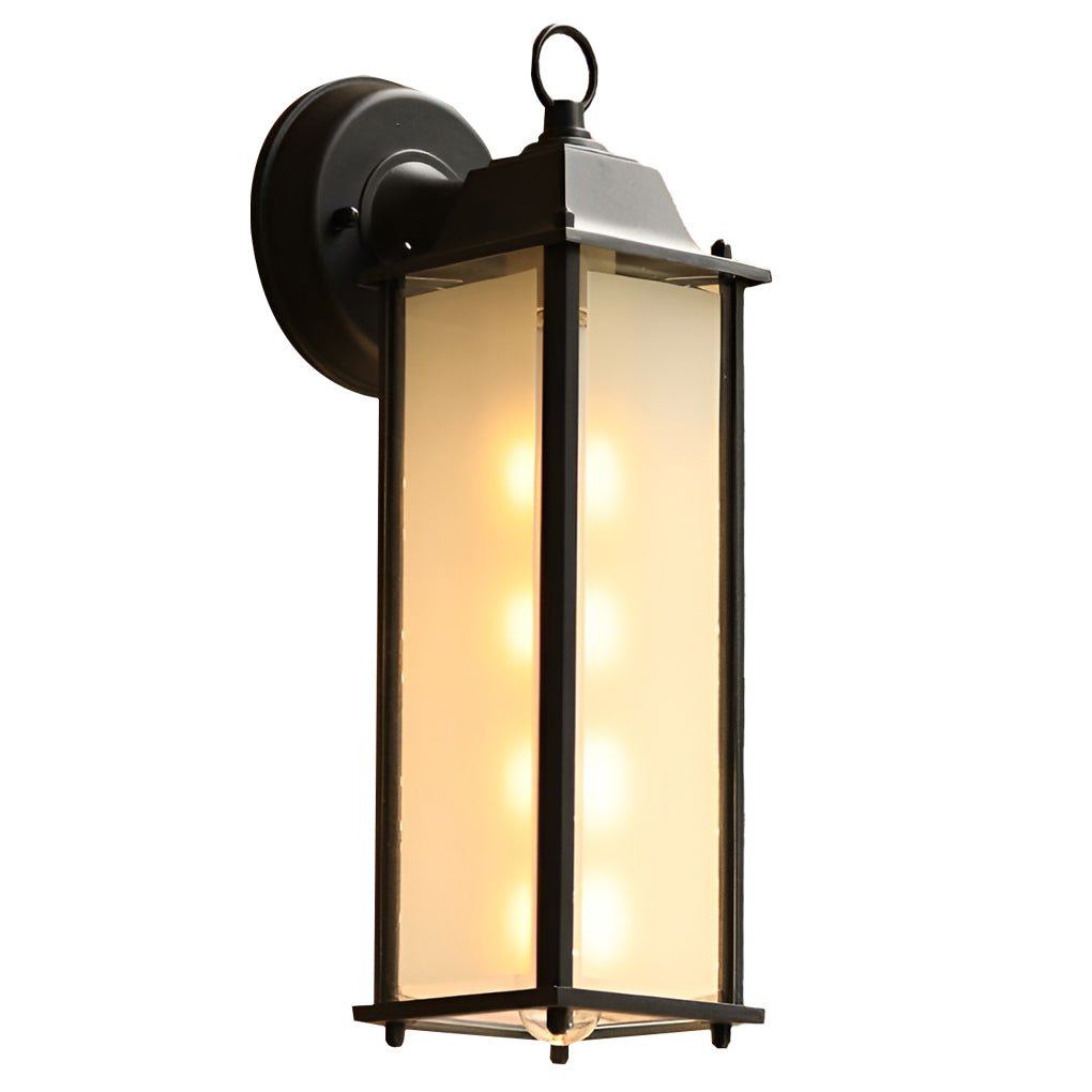 Square Glass Outdoor Wall Light | Industrial Waterproof Sconce