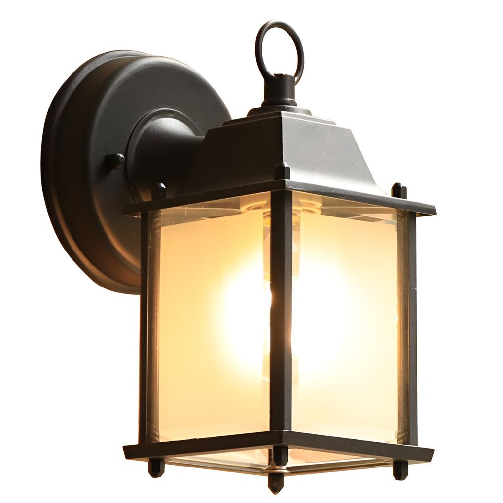 Square Glass Outdoor Wall Light | Industrial Waterproof Sconce