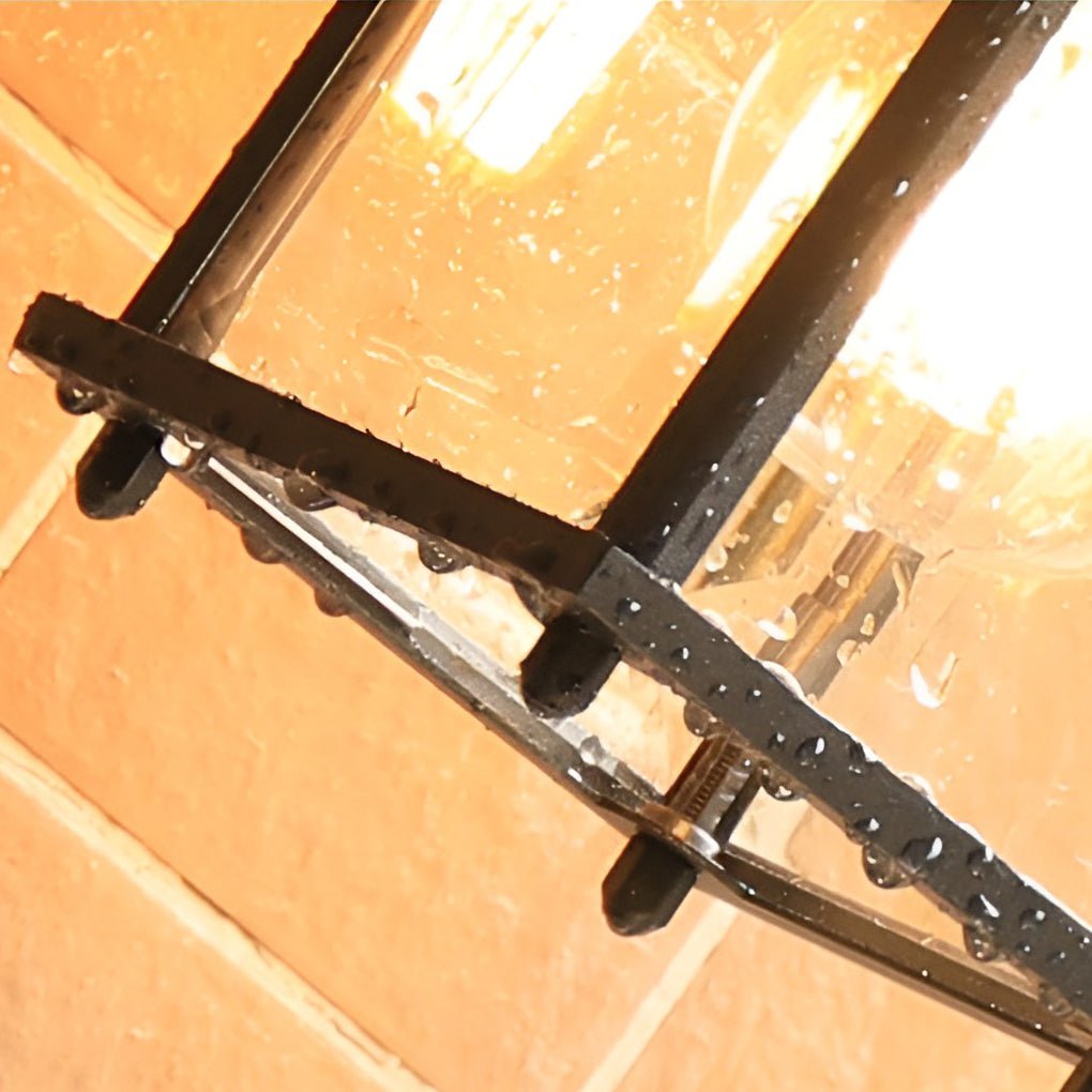 Square Glass Outdoor Wall Light | Industrial Waterproof Sconce