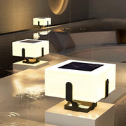 Modern Square Solar Post Light - Waterproof Outdoor Fence Lighting