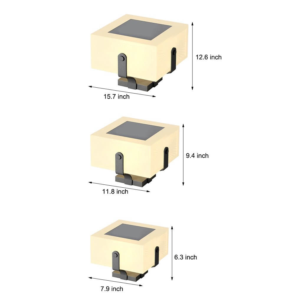 Modern Square Solar Post Light - Waterproof Outdoor Fence Lighting