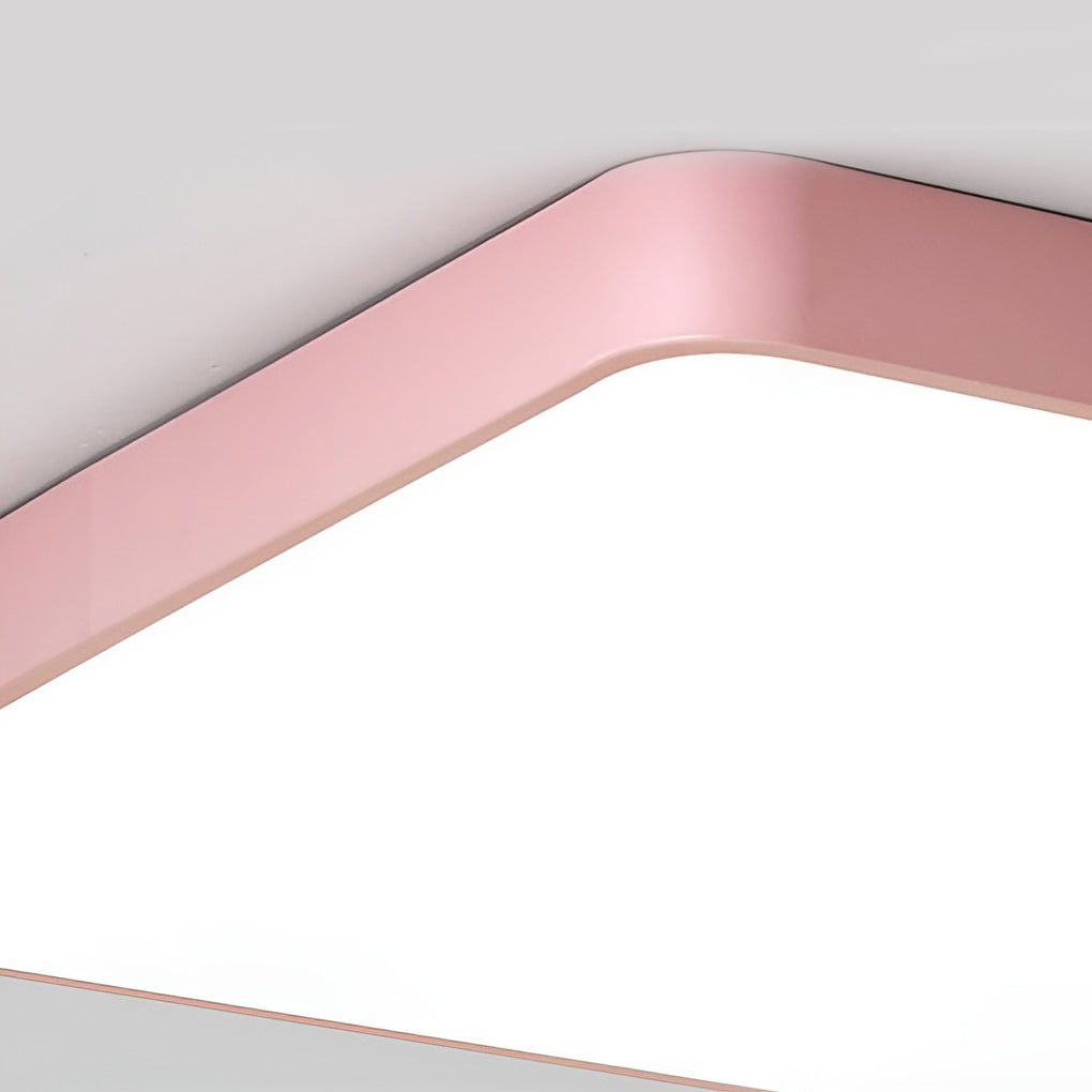 Modern Square LED Flush Mount Ceiling Light – Metal & PVC