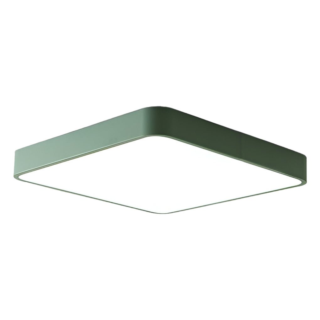 Modern Square LED Flush Mount Ceiling Light – Metal & PVC