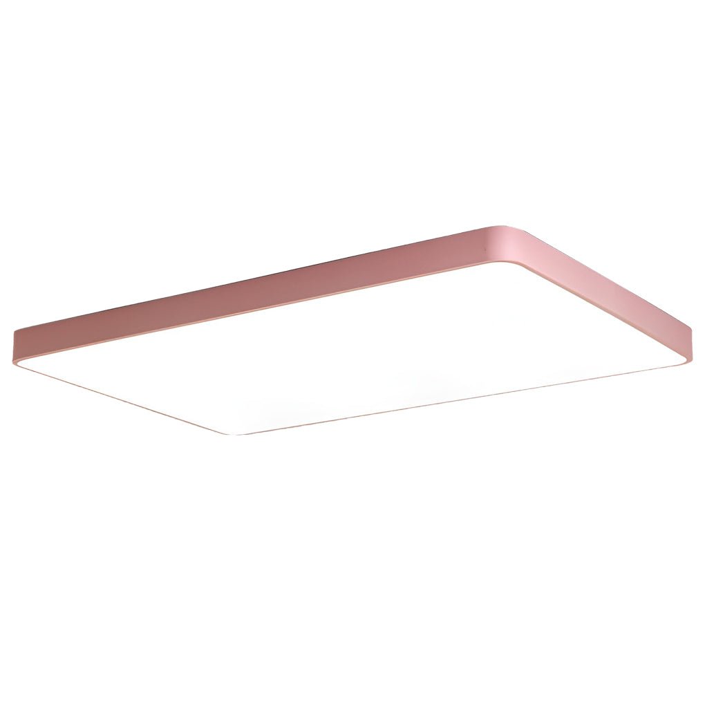 Modern Square LED Flush Mount Ceiling Light – Metal & PVC